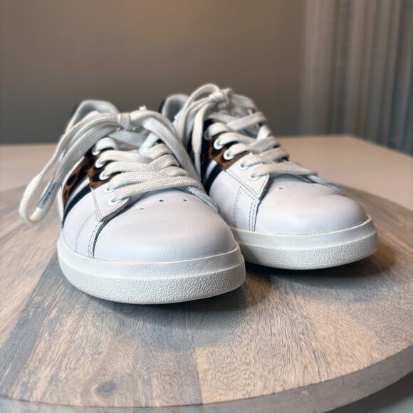 Tory Burch Women's Howell T-Saddle Leopard Print Sneakers Shoes US Size 5.5 M - Picture 4 of 13